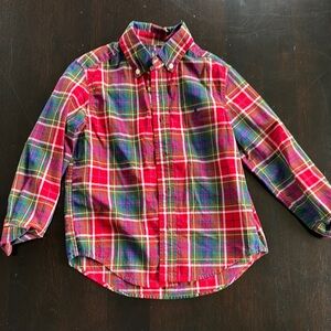 Ralph Lauren Red and Green Button Down Shirt Classic Plaid